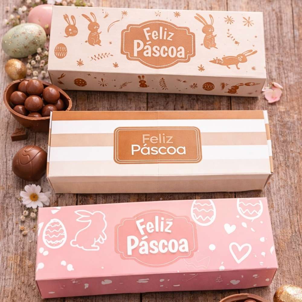 Caixas Capa Porta Bis Lembrancinha Páscoa Coelho Rosa Clássica Feliz Páscoa Acompanha Adesivo em Oferta na Shopee