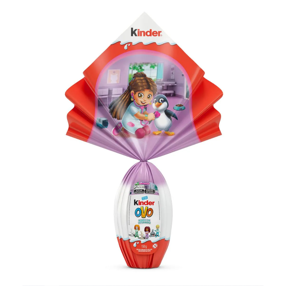 Ovo de Páscoa Kinder Ovo Mundo da Veterinária Surpresa 150g
