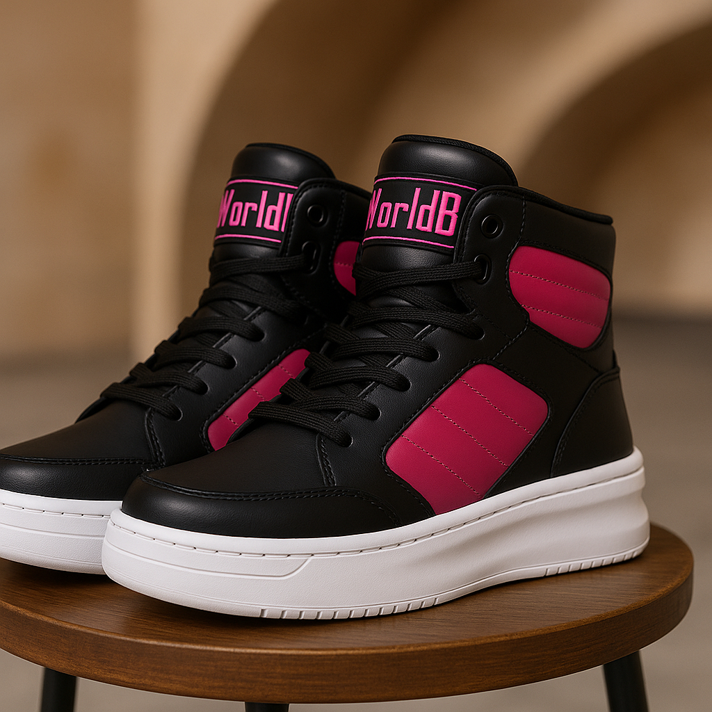 Tênis Bota Feminino Fitness Academia Sneaker Cano Alto Sola Reta Confortável Leve