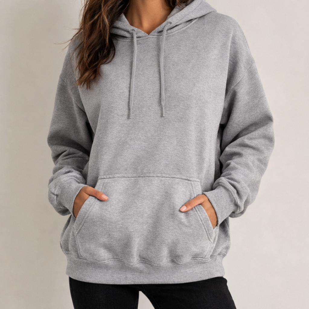 Moletom Flanelado Unissex com Capuz e Bolso Estilo Inverno Casual Estampado Confortável