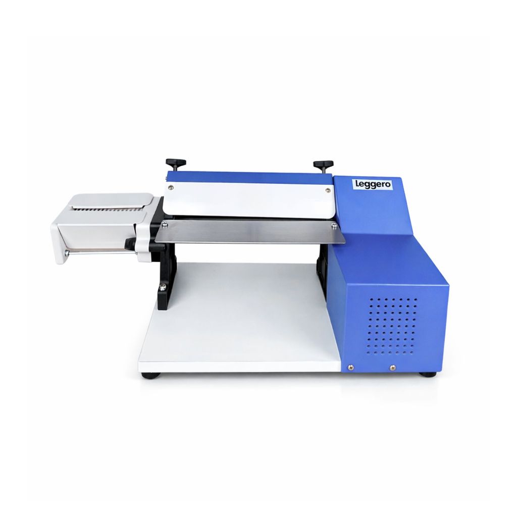 Cilindro Laminador Elétrico 28cm Massas Pão Cortador Talharim Azul Leggero