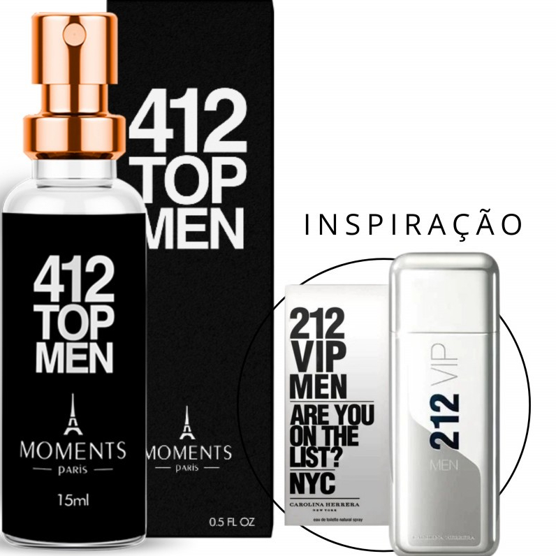 Perfume  Importado Eau de Parfum  EDP  Contratipo Masculino 412 Top Men  15ml Moments Paris Homem