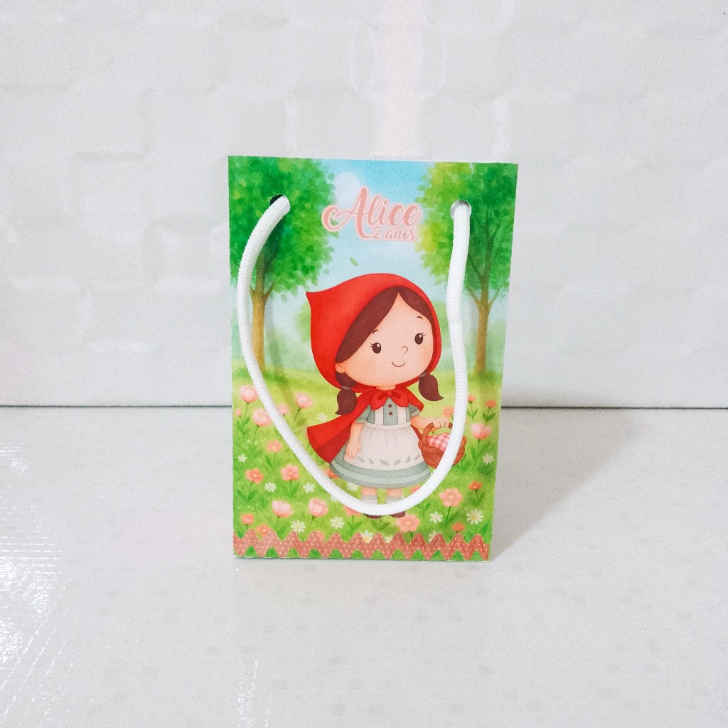 Sacolinha P Chapeuzinho Vermelho PEGUE E MONTE Personalizados / Lembrancinha de Festa/Aniversário