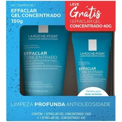 Kit Gel Limpeza Facial La Roche-Posay Effaclar 150g + 40g