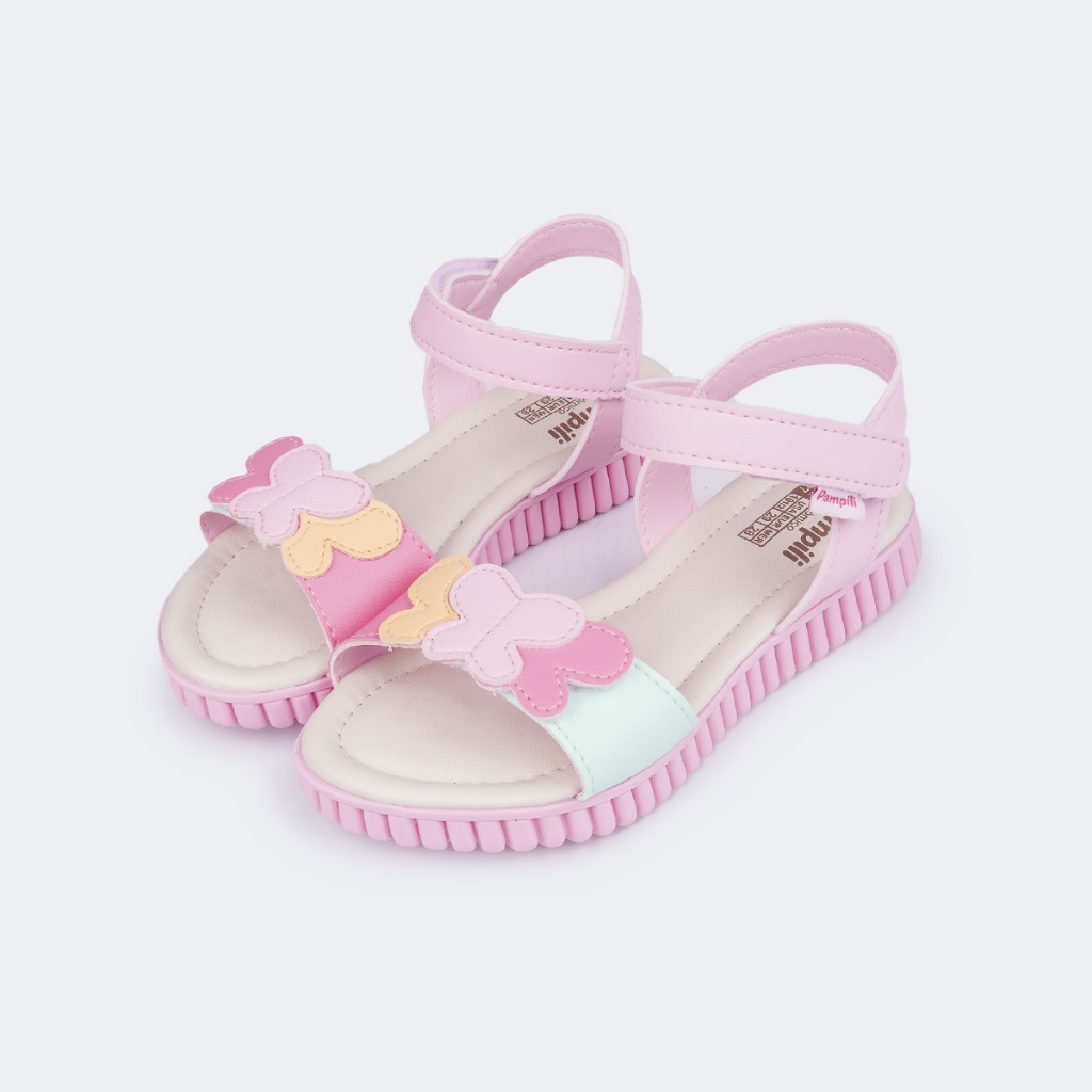 Sandália Infantil Borboletas Fecho Duplo Pampili em Oferta na Shopee