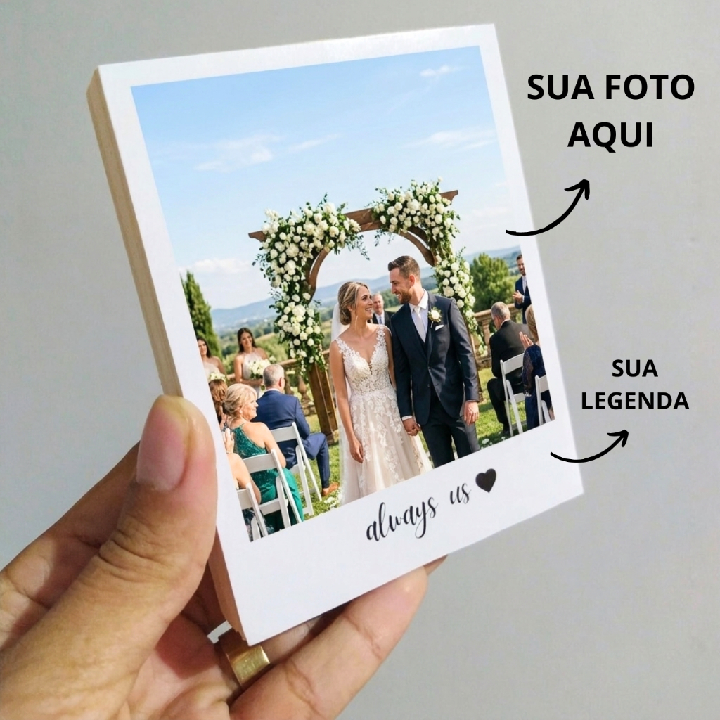 Quadro de Mesa 9x12CM 100% MDF - Personalizado Com Sua Foto - enviar foto após a compra no chat