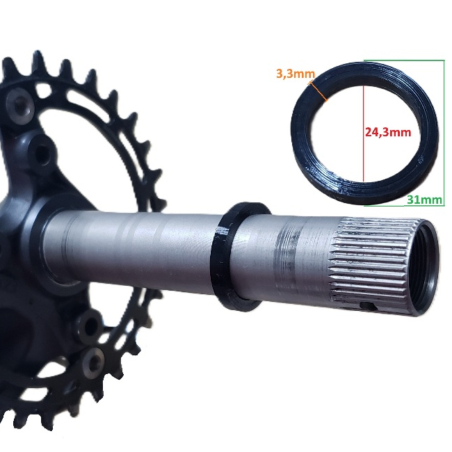 Kit com 8 espaçadores pedivela 24mm - Impressão 3D Reforçada