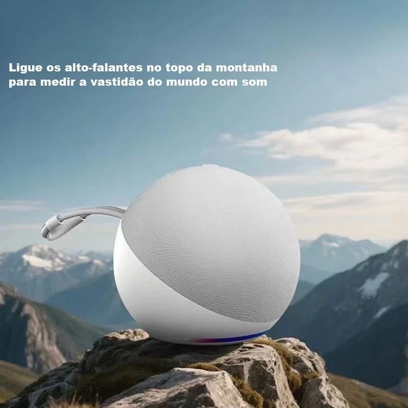 Caixa de som Bluetooth, Led Tipo Alexa comando de voz no App Amazon