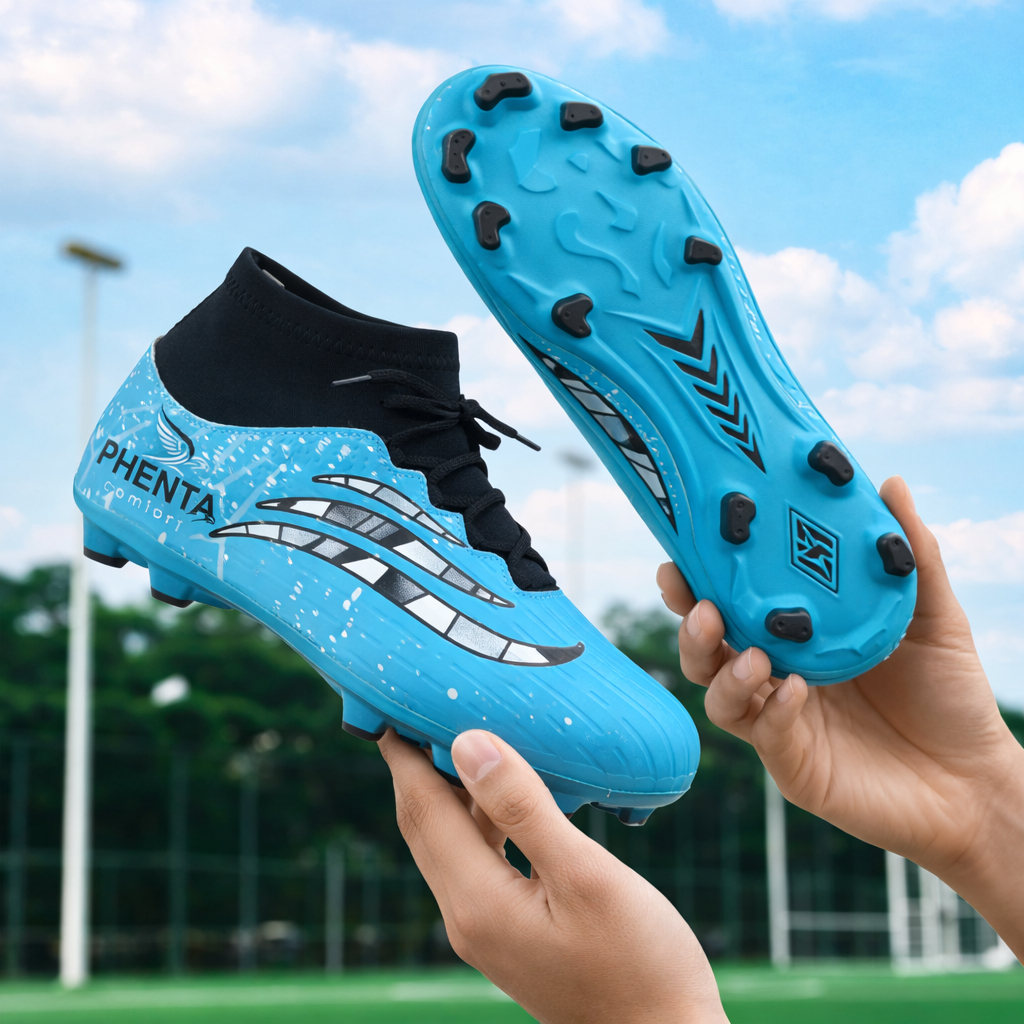 Chuteira Infantil Campo Premium Leve e Confortável com Solado Costurado