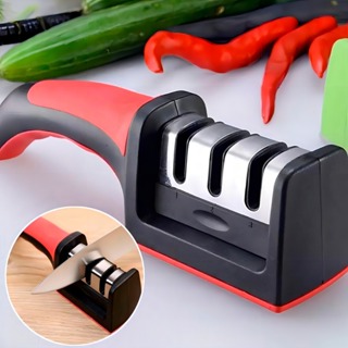 Afiador de facas com cabo afiador 3 em 1 facas tesouras antiderrapante firmeza em Oferta na Shopee