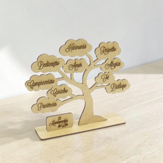 kit com10 unidades Árvore 10 Mandamentos Do Lar Em Mdf Cru Lembrancinhas Evento em Oferta na Shopee