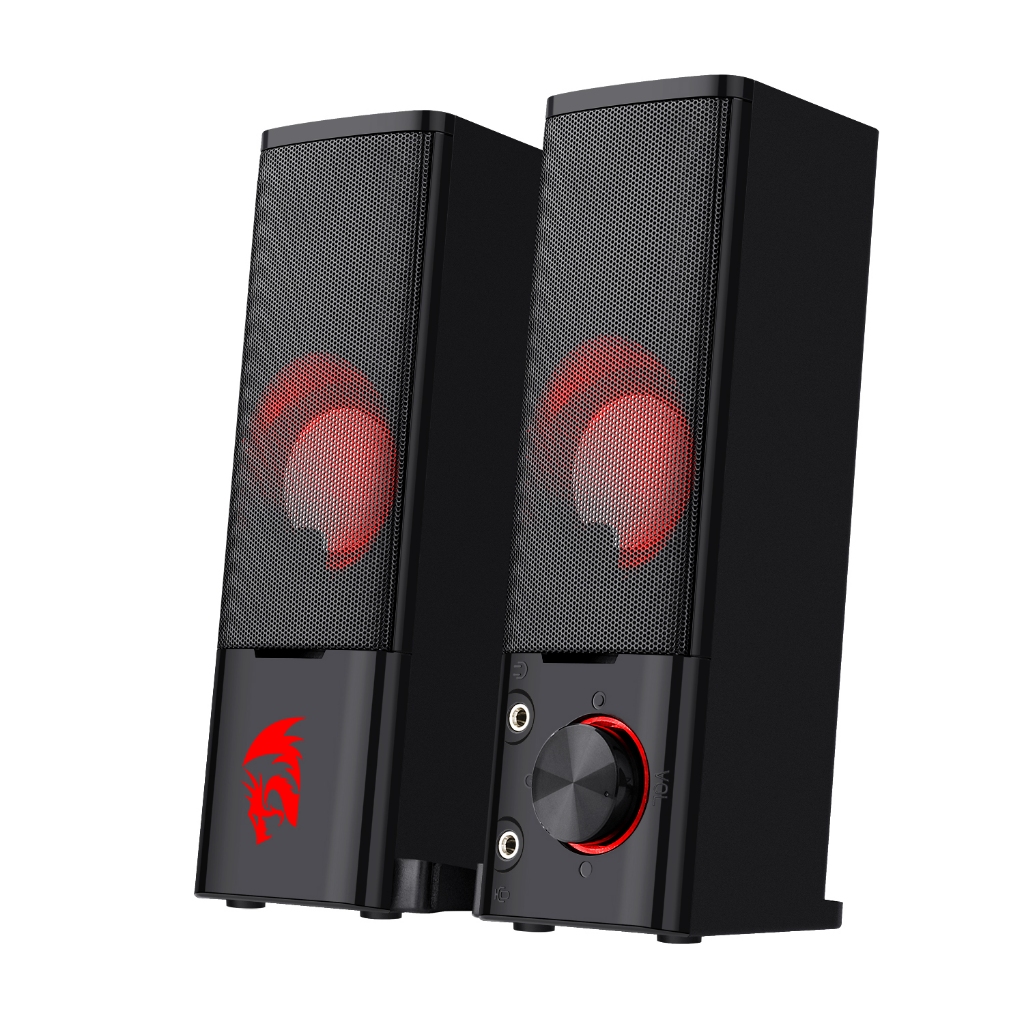 Caixas de Som e Soundbar Redragon Orpheus GS550 Estéreo 2.0 com LEDs Vermelhos