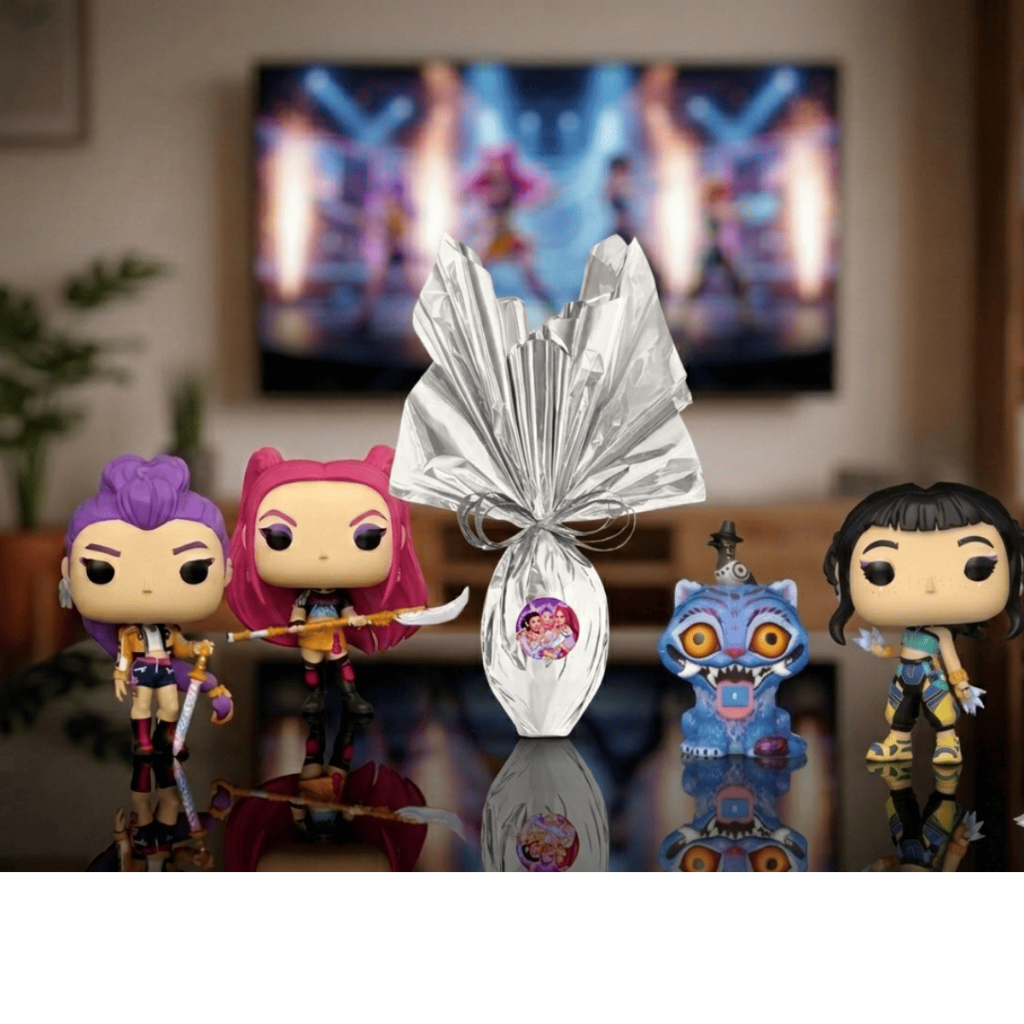 Kit Ovo De Páscoa Guerreiras Do Kpop 250g ao leite + Boneca Surpresa Infantil Menina