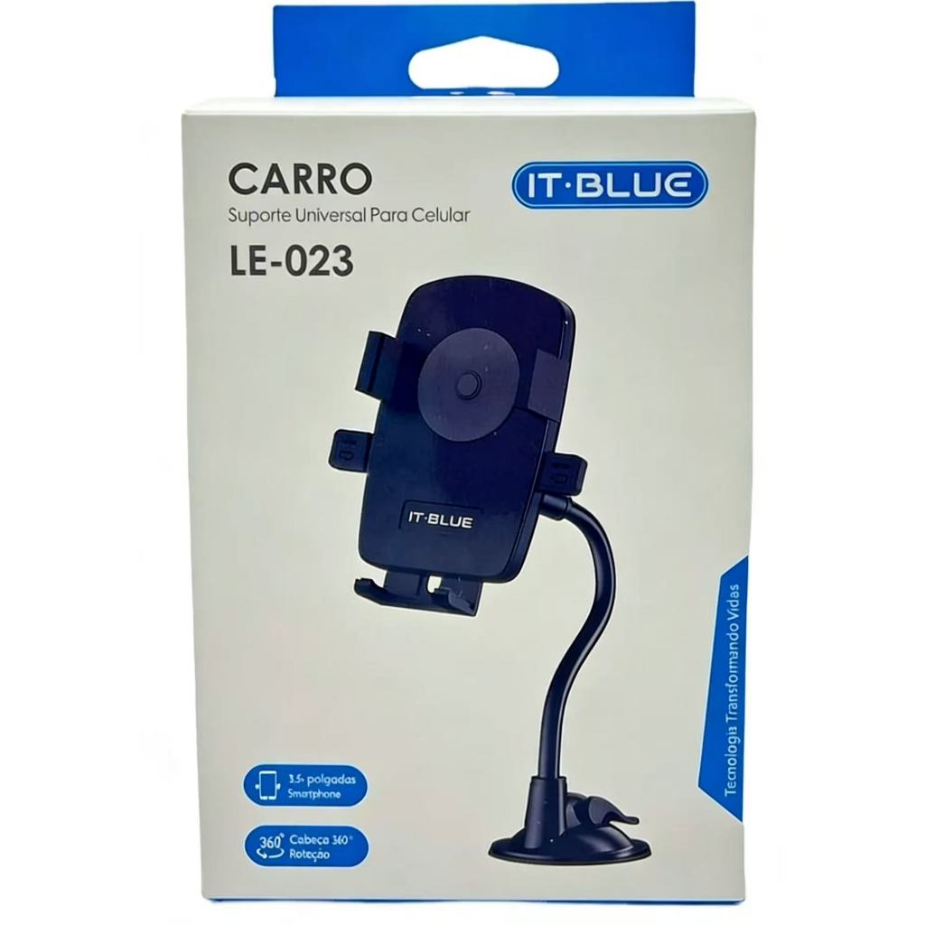 Suporte Celular Veicular Ventosa 360° IT-BLUE LE-023 - Para Smartphones até 7"