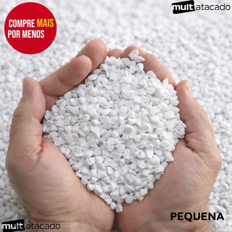 10  KG  Pedra Dolomita Branca Seixo Decorativa para Vasos e Jardins Ornamentais - Pacote de 1,8 kg em Oferta na Shopee