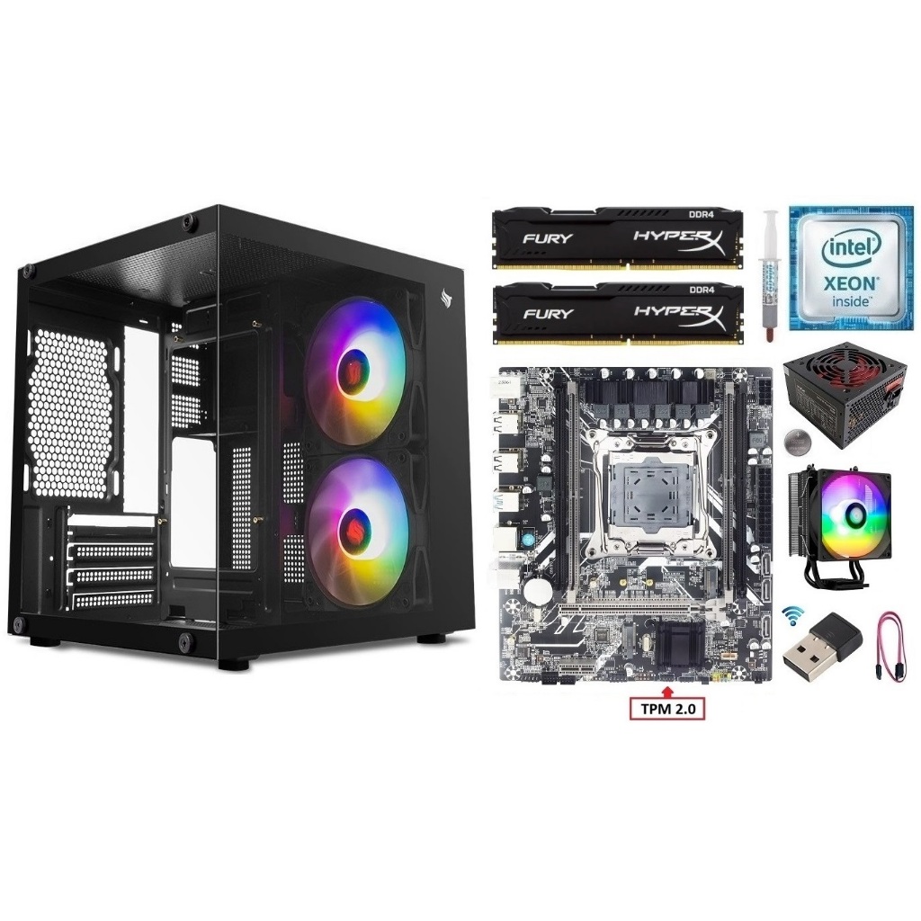 Kit Gamer X99 Xeon E5 2650 v4/ 8GB-16GB DDR4/ Gabinete + Fonte 500w