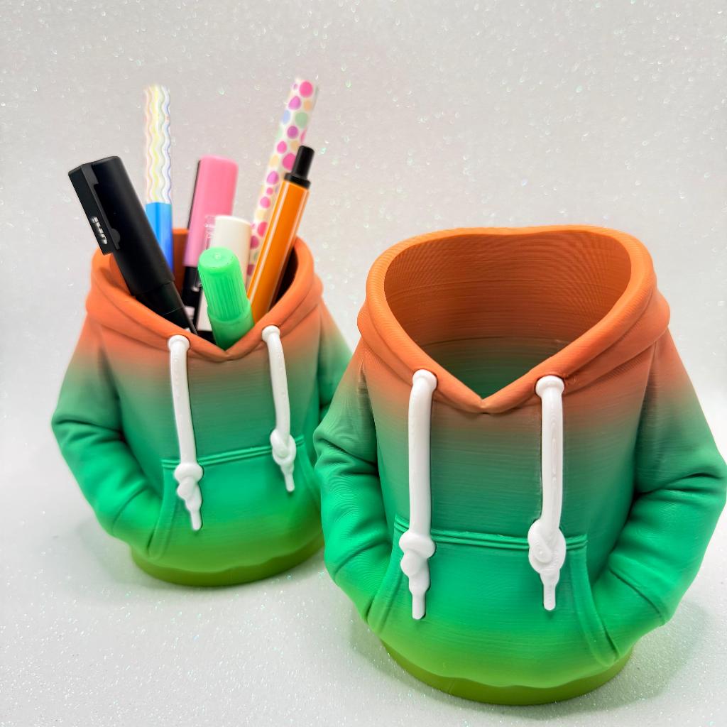 Porta Lápis Kawaii Porta Caneta Porta Lata 3D em Formato de Moletom Porta Treco Pincel Arco-íris