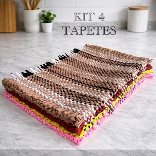 Kit Tapetes Tear Artesanal 4 Peças Barato em Oferta na Shopee