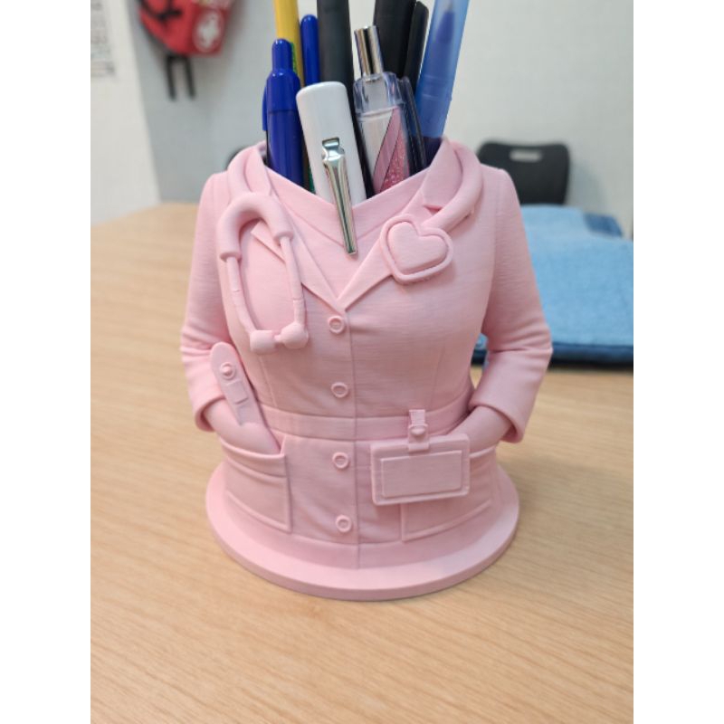 Porta-Canetas Médico Feminino / Organizador de Mesa de Enfermeira