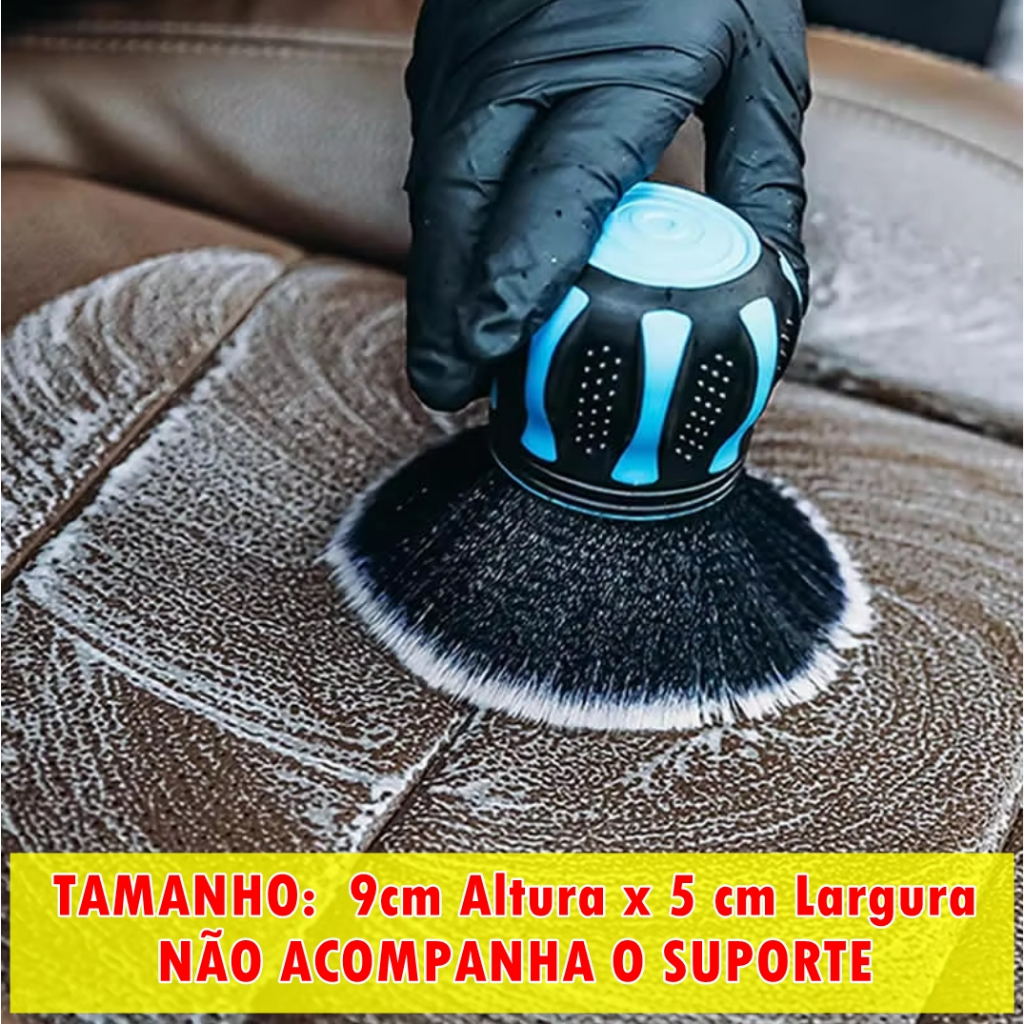 Escova Pincel Pequeno Profissional para Detalhamento Automotivo e Barbearia Ultra Soft Ball