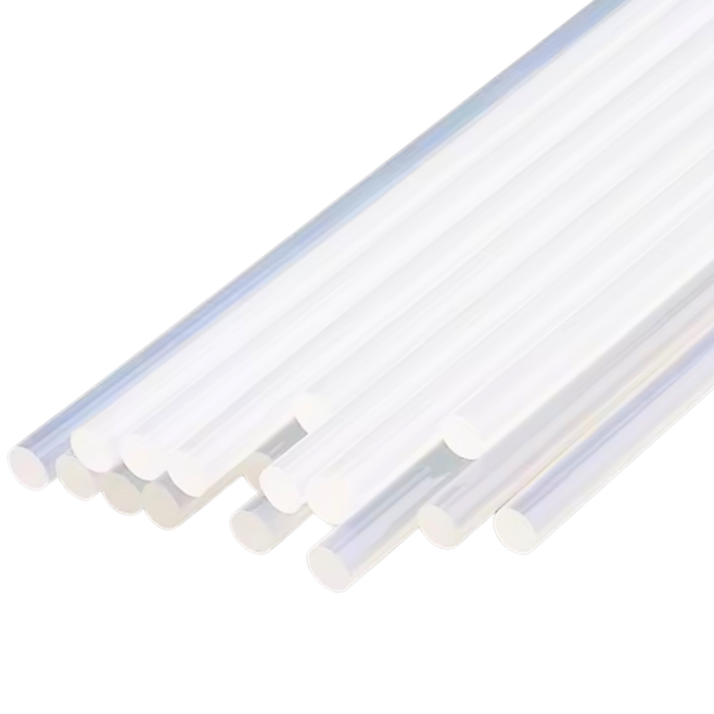 Cola Quente Pacote 10 Bastão Fino Transparente 7mm