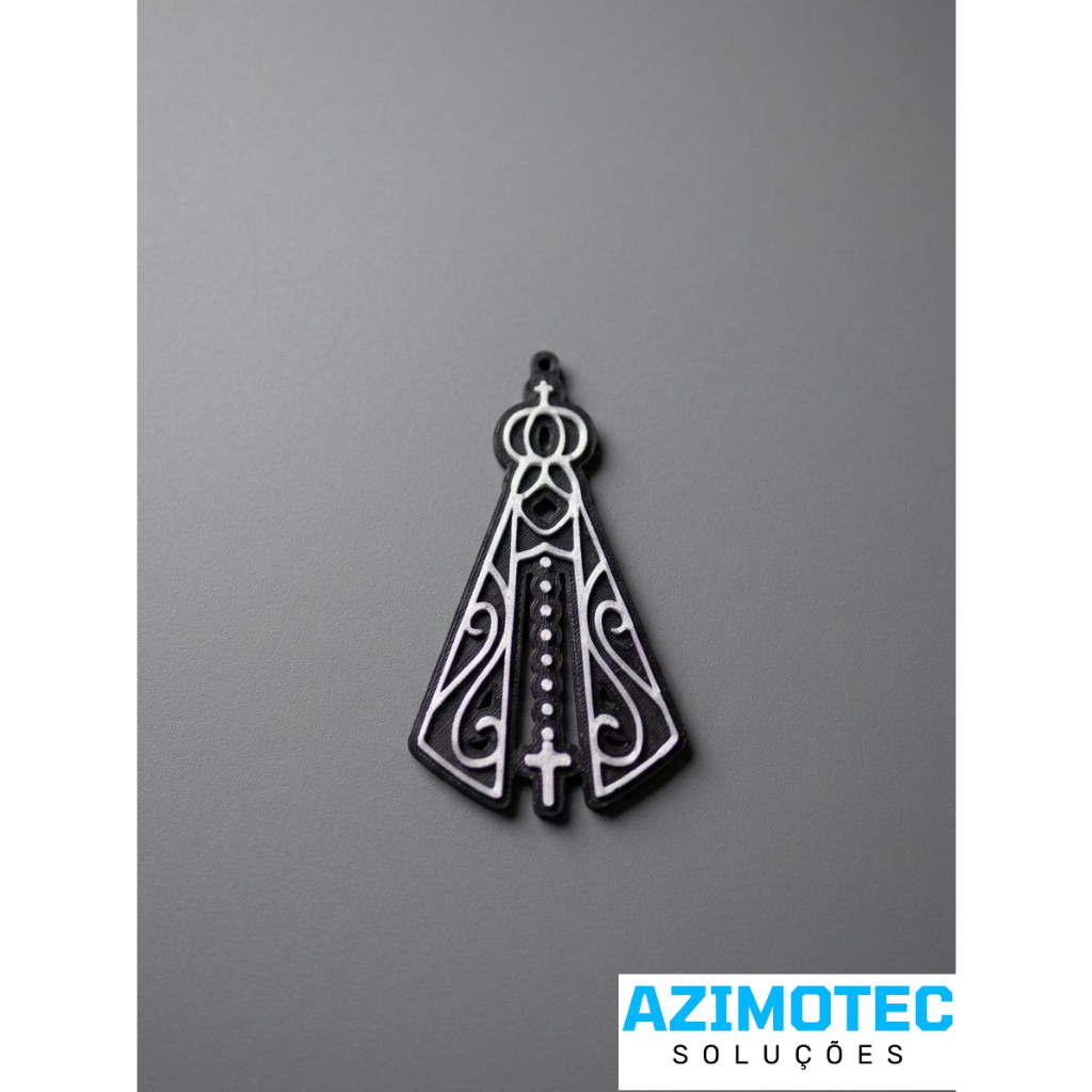 Chaveiro Nossa Senhora Aparecida Impressão 3D | Católico Religioso | Presente de Fé | AZIMOTEC