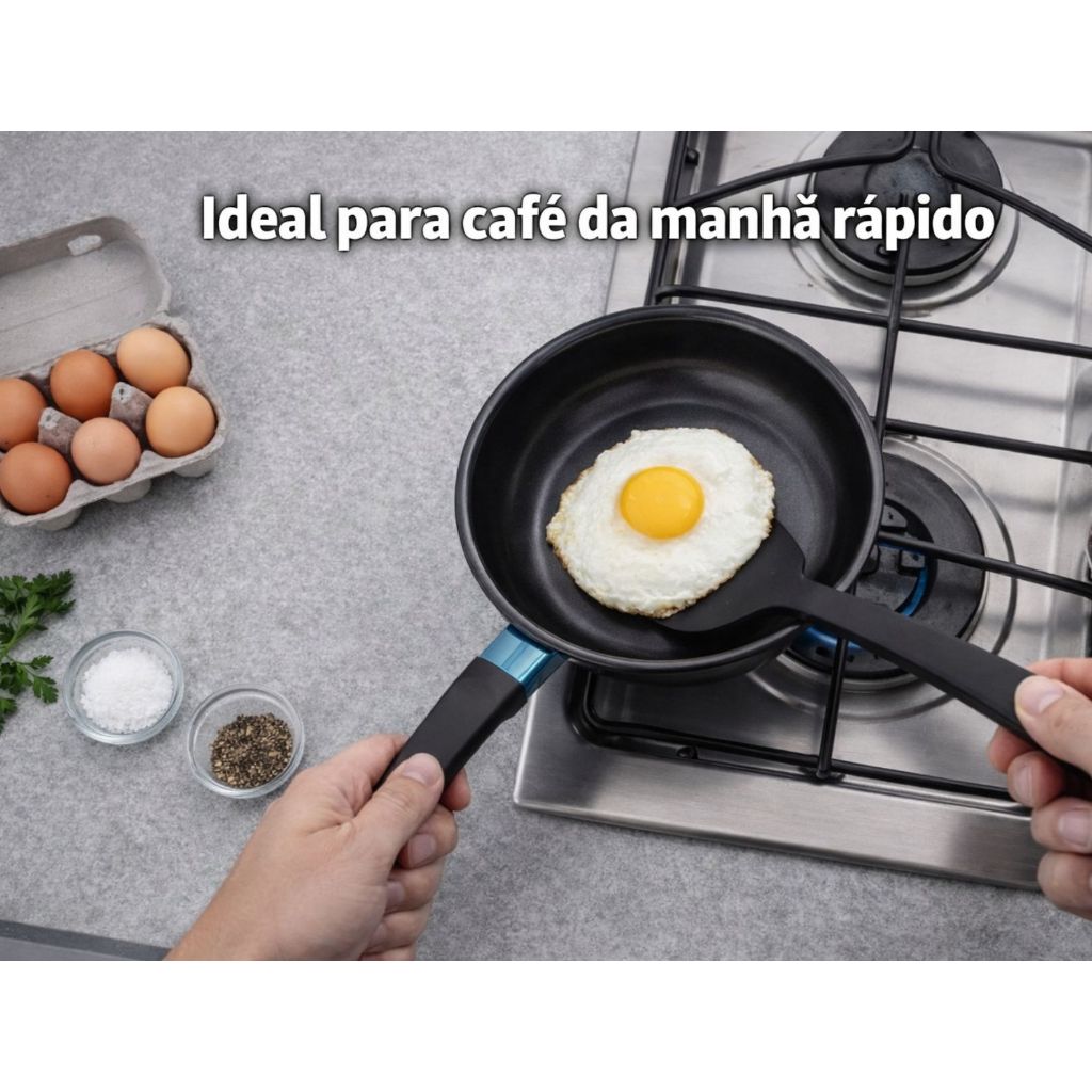 Panela Antiaderente Pequena Ideal Fritar Ovo Cozinha Prática