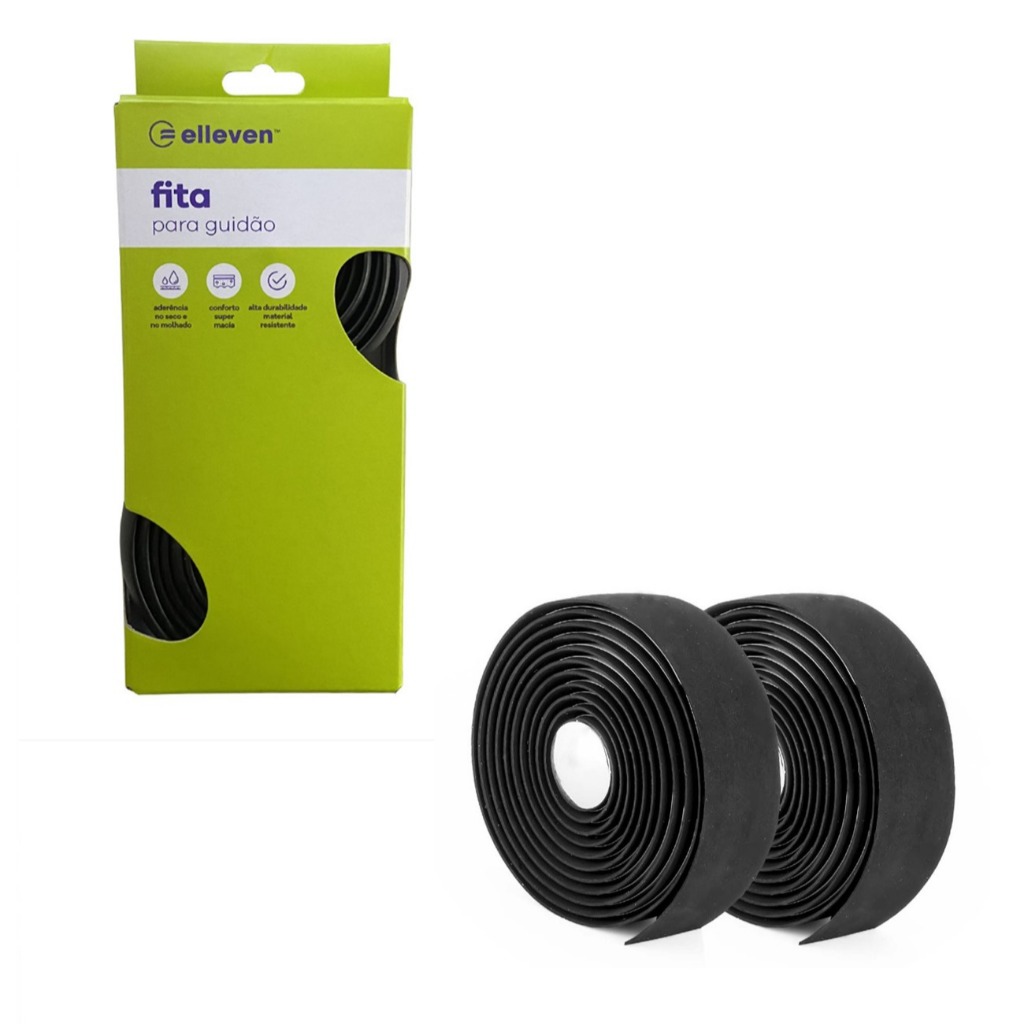 Fita De Guidão Bike Speed Caloi 10 Eva Elleven Macia 180x3cm Preto BIcicleta