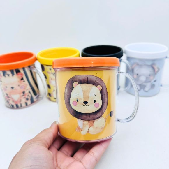 Lembrancinha Personalizada Tema Safari Bichinhos Caneca acrílica para foto kit 10 unidades