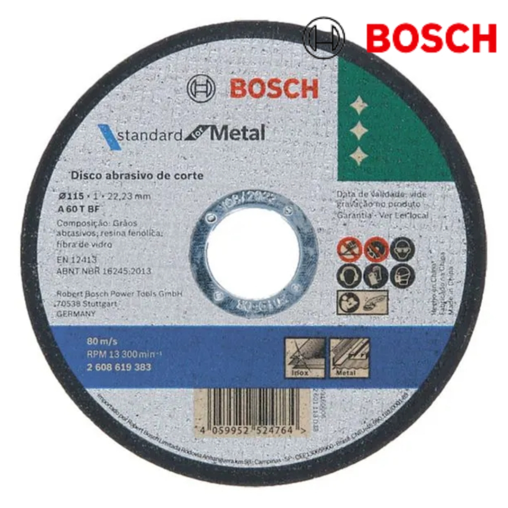 Disco de corte Bosch Standard for Metal 2608619383 115mmx1m