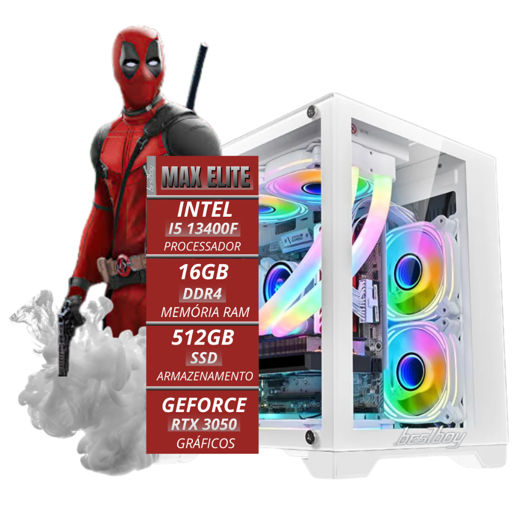 COMPUTADOR GAMER MAX ELITE BESTBOY INTEL CORE I5 13º 16GB RAM SSD 512GB RTX 3050 8GB 500W
