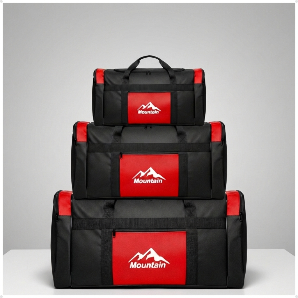 Kit 3 Bolsa De Viagem Completo Resistente Dobrável Mala Praia Media G, M E P Grande Familia Ferias