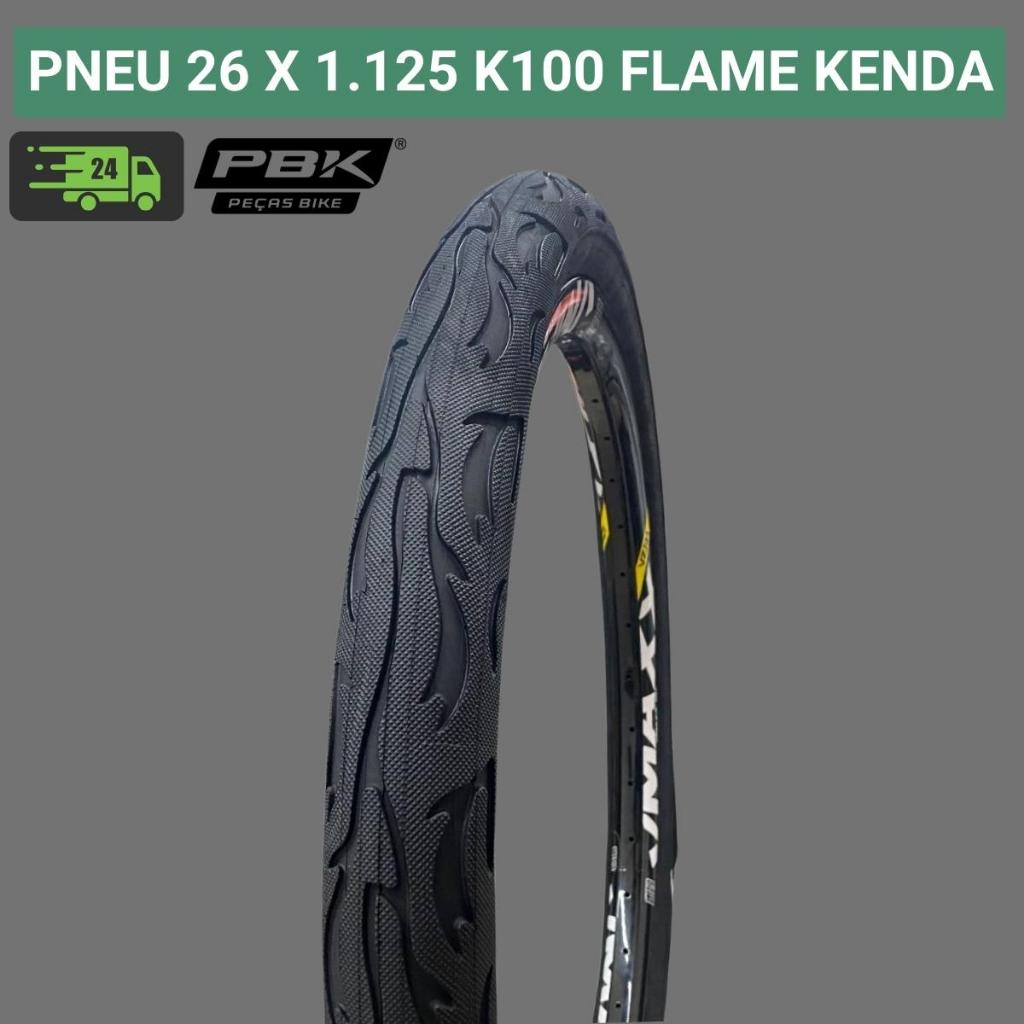 Pneu Kenda Flame aro 26 Pneu Flame Colorido Slick 2.215 K1008A