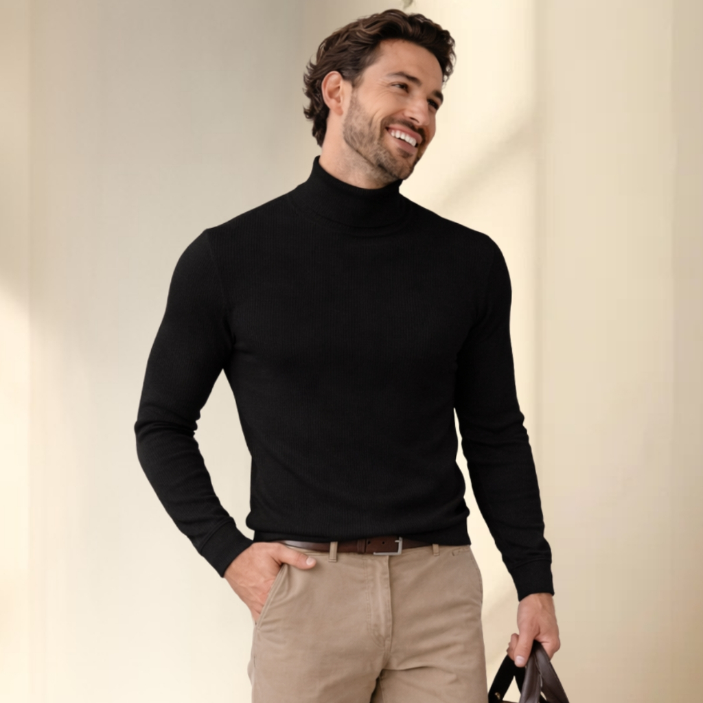 Suéter Masculino Canelado Ribana Manga Longa Blusa De Frio