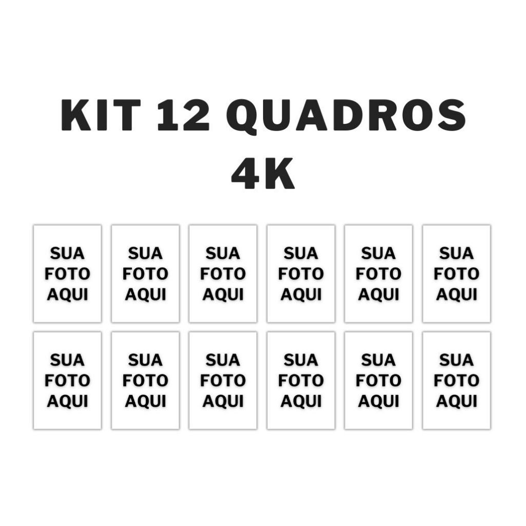 Kit com 12 Quadros decorativos personalizados com sua foto em Oferta na Shopee
