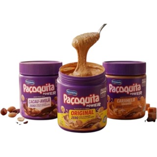 Paçoquita Power Pasta de Amendoim Zero Açúcar 500g - Paçoquita, Chocolate C/Avelã e Caramelo Salgado em Oferta na Shopee