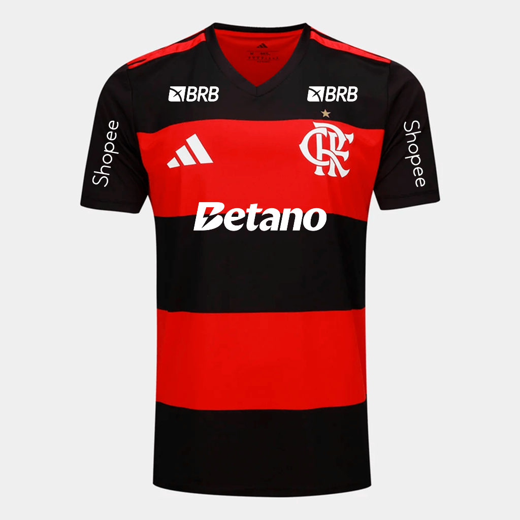 Manto Flamengo Fan Masculina Jogo 1 Adidas 2026 - C/ Kit Patrocínio em Oferta na Shopee