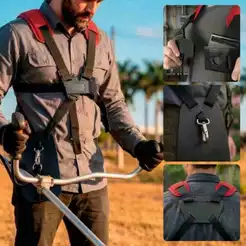 Cinto Colete Dupla Roçadeira Toyama Stihl Garthen Branco