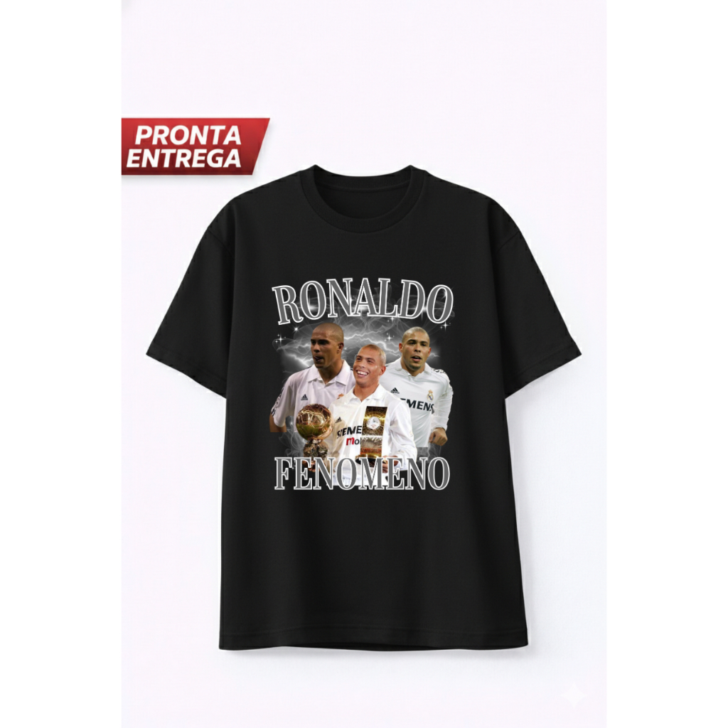 Camiseta Futebol Estilosa Estampa O FENOMENO Camisa Esportiva Confortável
