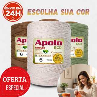 Barbante Círculo Apolo Eco N° 6 Com 1.800 kg 85% Algodão - Escolha sua Cor Para Tapetes e Macramê - Envio Imediato. em Oferta na Shopee