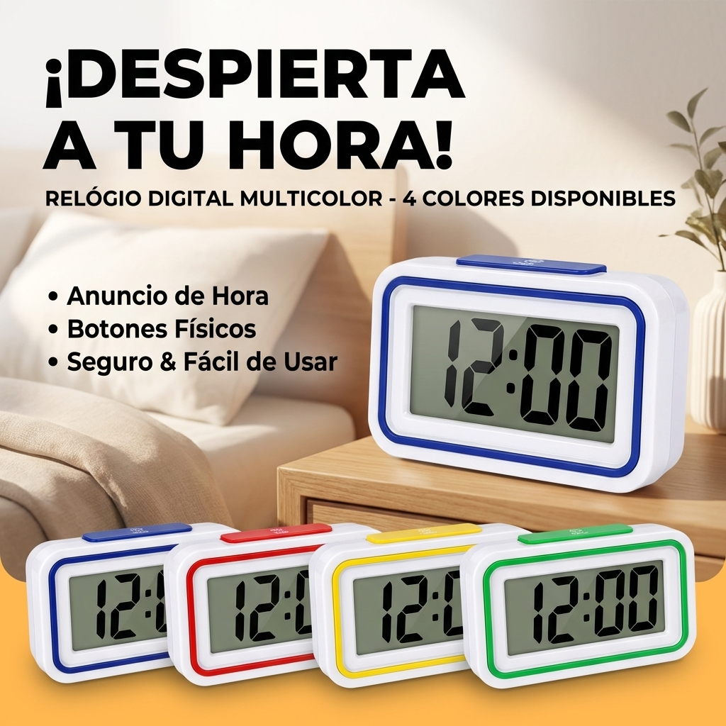 Despertador Digital De Mesa De Cabeceira Adequado Para Quarto Sala De Estar Com Visor