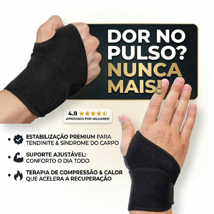 Munhequeira Ortopédica Ajustável Compressão Tendinite Túnel do Carpo Neoprene Premium em Oferta na Shopee
