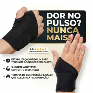 Munhequeira Ortopédica Ajustável Compressão Tendinite Túnel do Carpo Neoprene Premium em Oferta na Shopee