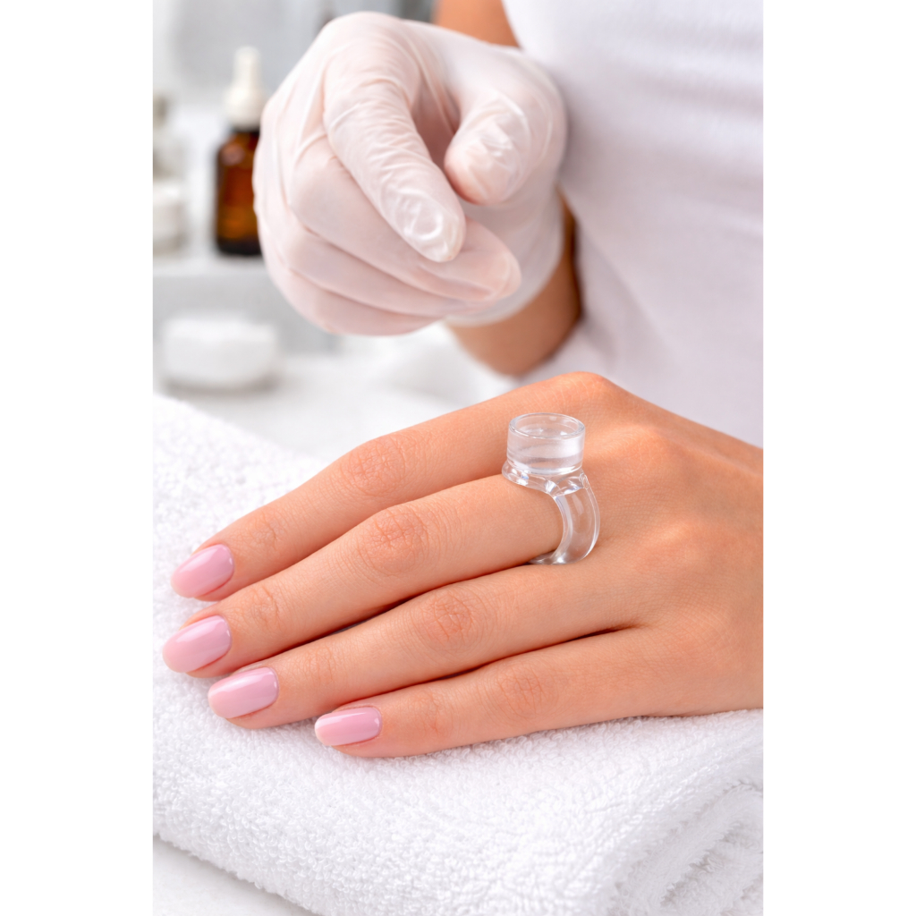 Anel Acrílico Porta Batoque Henna Micropigmentação Extensão Cílios