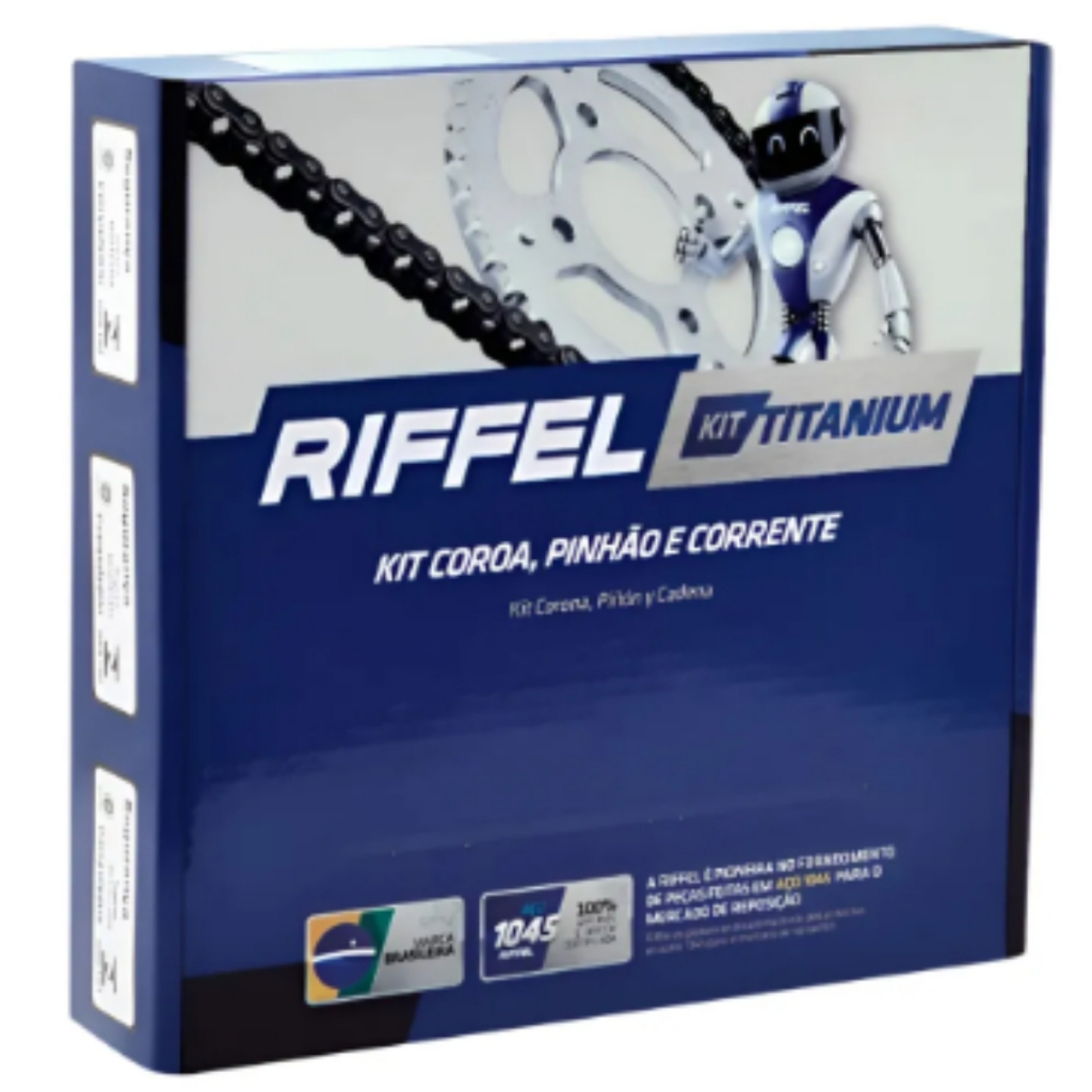 Kit relação RIFFEL NXR Bros 150 (03-15) NOVO 71884 em Oferta na Shopee