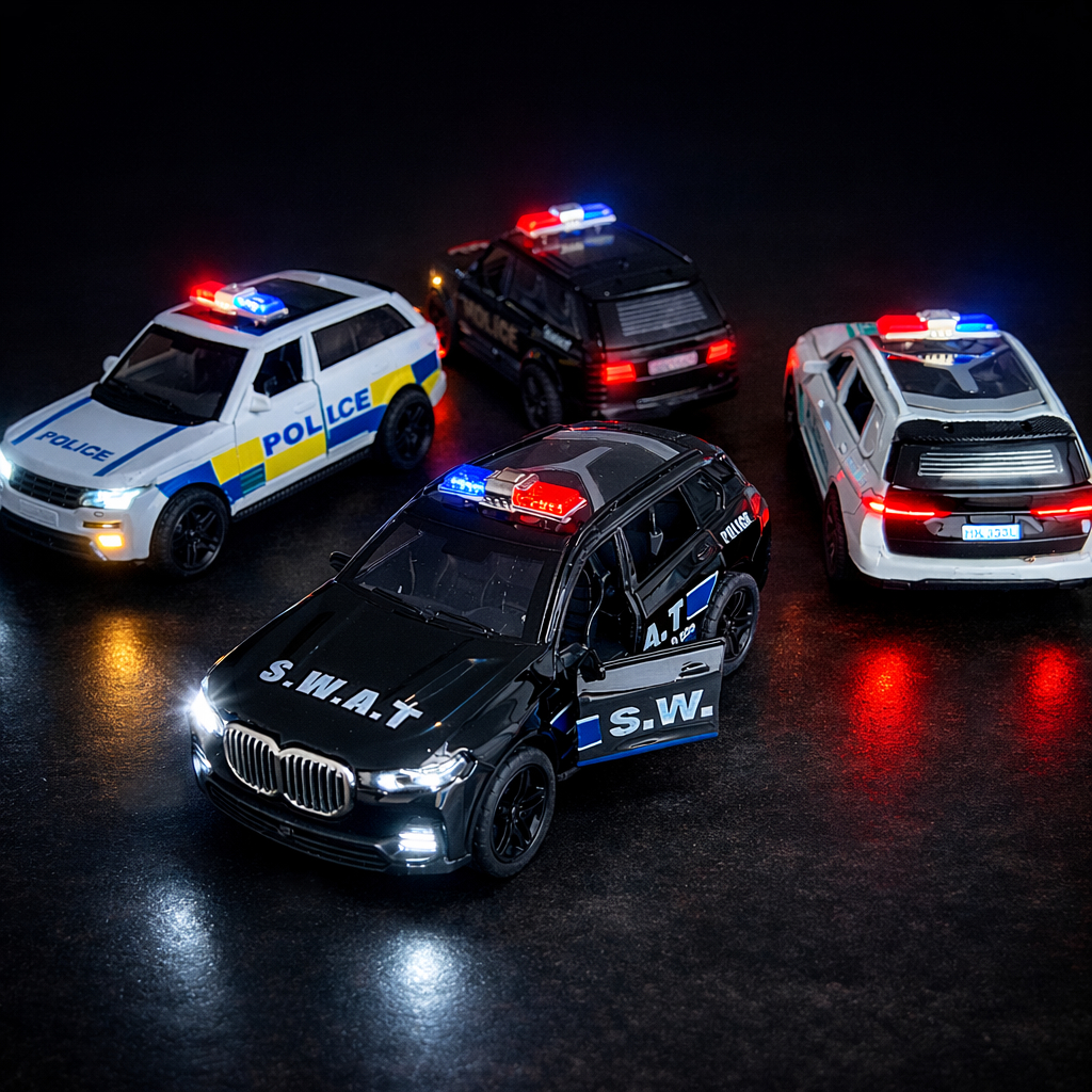 Carrinho de Polícia SWAT Luzes e Portas que Abrem MINIATURA Carro de Brinquedo Infantil Colecionável em Oferta na Shopee