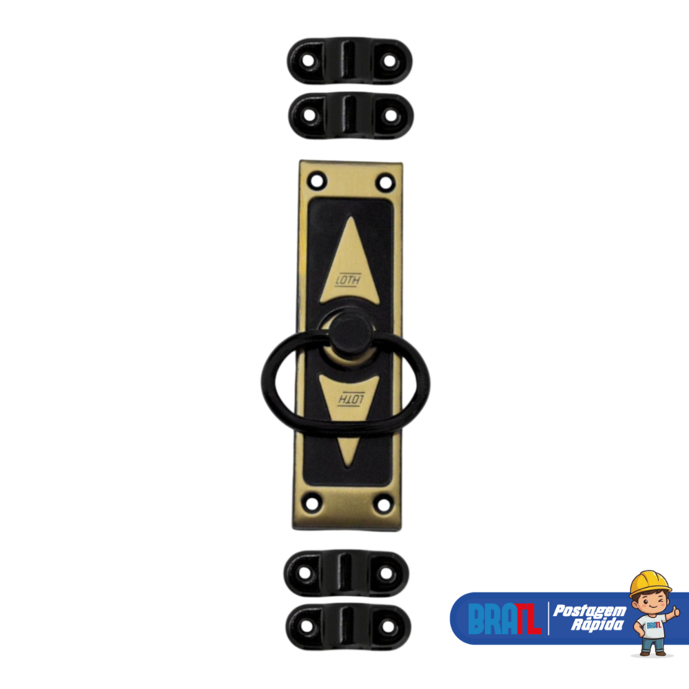 Cremona Retangular para Janela com 4 Guias | Loth – Fecho para Janela em Oferta na Shopee