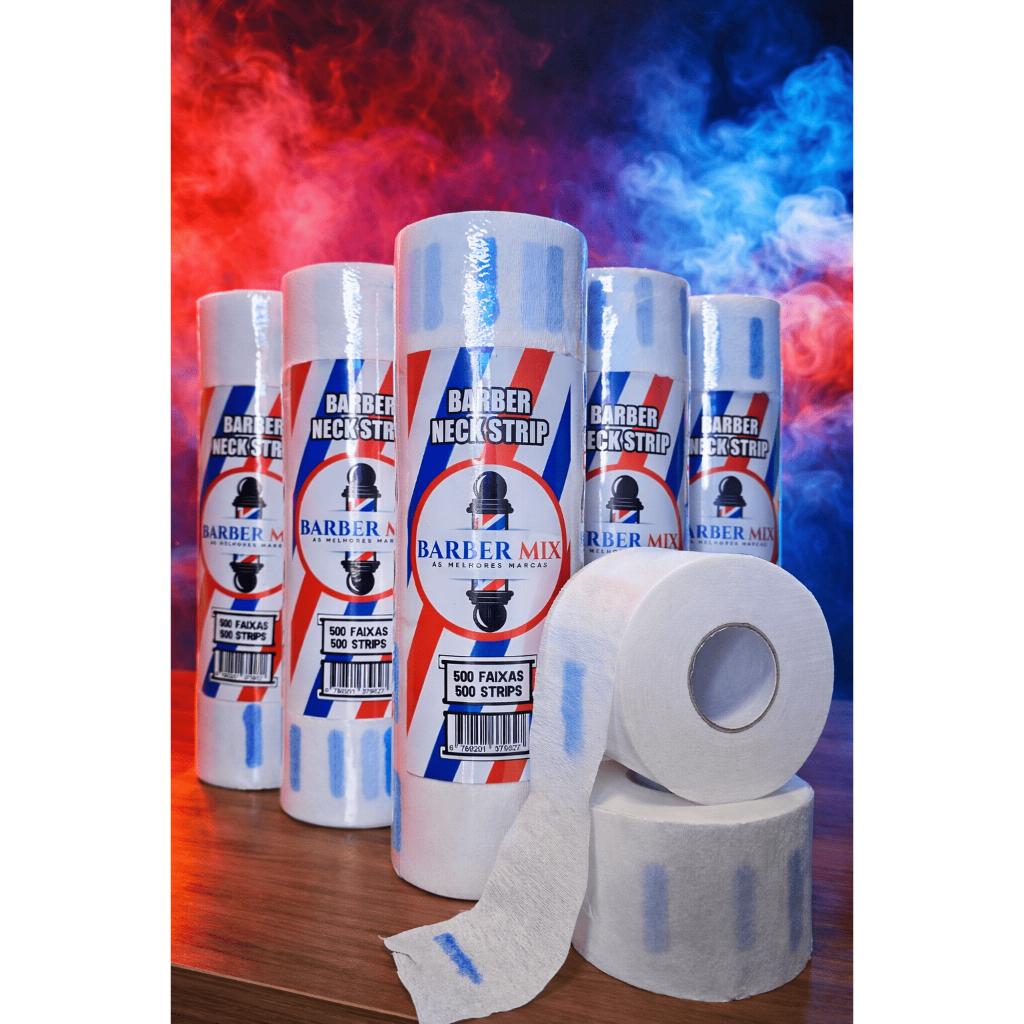 Gola higiênica barber Mix 5 Pacotes C/ 25 Rolos | 2500 Unidades
