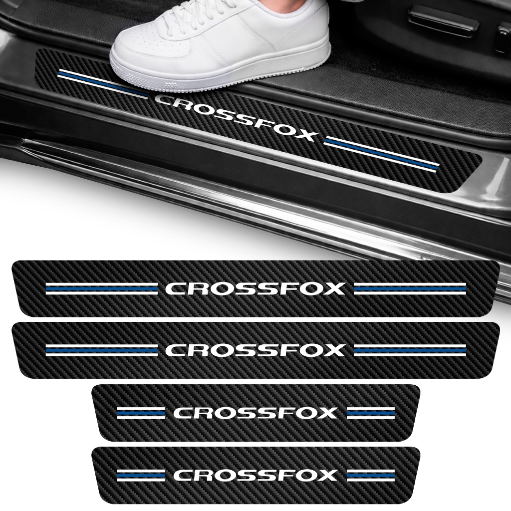 Kit Soleira Vinil Adesivo Proteção Crossfox 4 Portas Carro