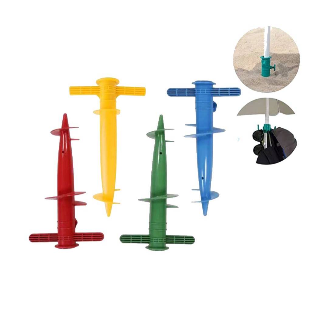Kit 4 Fixadores de Guarda Sol para Areia Suporte Praia Saca Areia